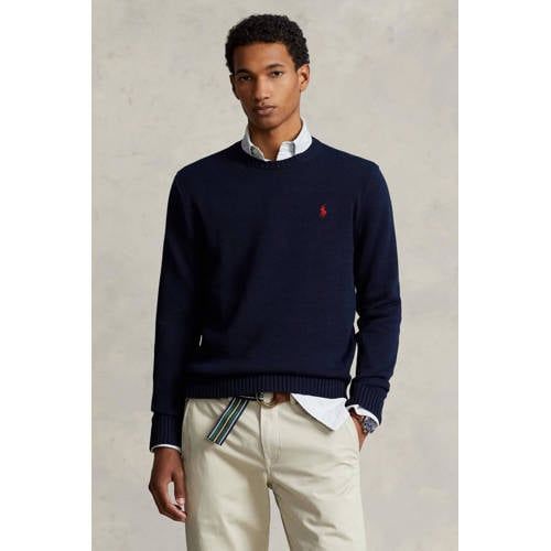 POLO Ralph Lauren Trui met logo en borduursels hunter navy