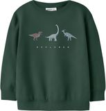 NAME IT Sweatshirt 'NMMNilius' lichtblauw / chocoladebruin / pastelgroen / donkergroen