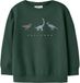 NAME IT Sweatshirt 'NMMNilius' lichtblauw / chocoladebruin / pastelgroen / donkergroen