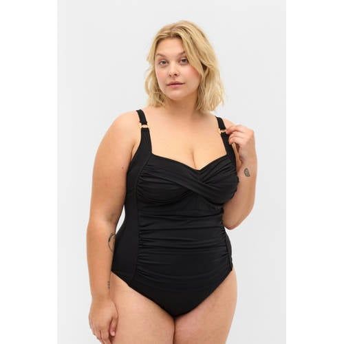 Zizzi badpak CASDENIA zwart