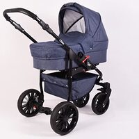 Lux4Kids Kinderwagenset 18 kleuren Isofix en babyzitje optioneel Silvy by Blue 03 3-in-1 met babyzitje