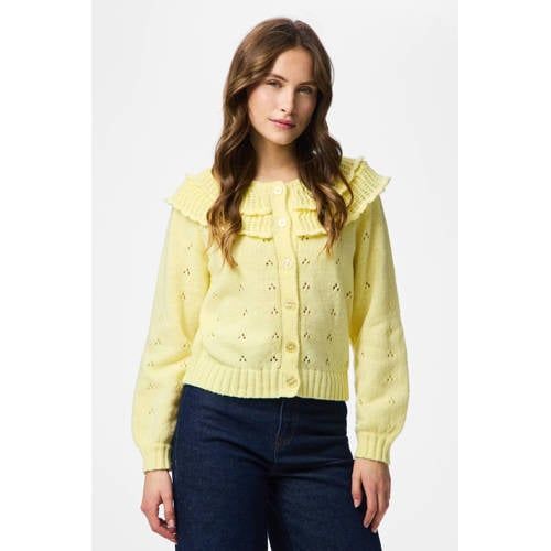 PIECES Gebreid Vest Geel