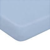 Homemania 14429 hoes met hoeken, One-Single, Solid Color-Drap, lichtblauw, van katoen, 90 x 200 cm