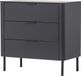 WOOOD Gunnar Ladekast - Grenen - Matzwart - 93x94x52
