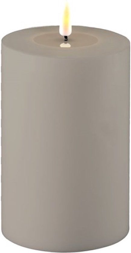 Deluxe Homeart LED Outdoor Candle - Grey - 10 x 15 cm