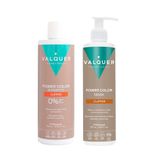 Valquer Power Color Pack voor koperkleurig haar: Shampoo 400 ml + Masker 275 ml – Tijdelijke haarkleur