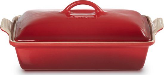 Le Creuset Ovenschaal met Deksel - 33 x 22.5 x 8 cm - Kersenrood