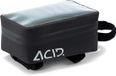 ACID Sacoche de cadre - Imperméable - Éléments réfléchissants - Contenance 1L - Sans PVC - L17xH8.5 cm - Noir