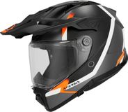 Acerbis Attack Graphic Mat Noir Orange Adventure Casque Intégral Taille M