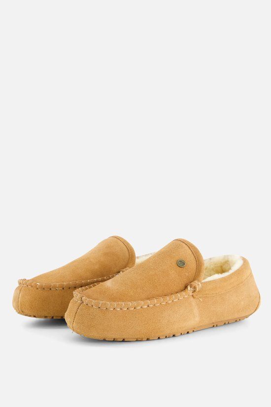 Warmbat Earlod Suede Heren Sloffen - Cognac