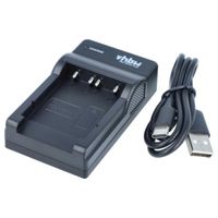 vhbw USB-C-oplader compatibel met Sony Cybershot DSC-W150, DSC-W170, DSC-W200, DSC-W210 camera/camcorder - oplaadstation + USB-C-kabel met oplaadindicator