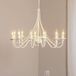 ALDEX Kroonluchter roze, wit, 12-lamps, metaal