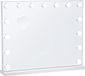 VEVOR Hollywood Make-upspiegel met 15 ledlampen, dimbaar, 3 kleurverlichtingsmodi, 5 x afneembare vergrotende spiegel, USB-poort, intelligente touch-bediening, houder, 580 x 458 mm