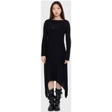 KIHILIST by KILLSTAR KILLSTAR KIHILIST Gothic Midi-jurk Overwalk Dress Zwart