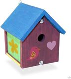 Windhager Vogelhuis Robin, Hangend, Kunststof, Hout, Zwart, Kant-en-klaar, Inclusief verfset