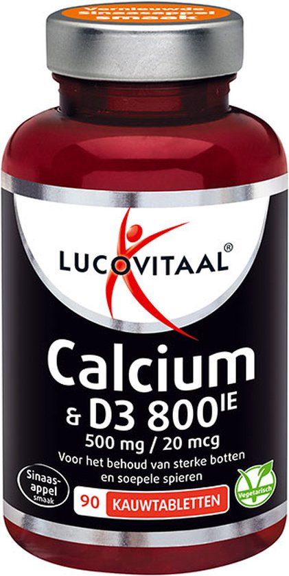 Lucovitaal Calcium 500mg + D3 20mcg - 90 Kauwtabletten