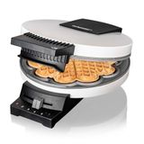 Cloer 181 Wafelijzer voor hartwafels, 930 W, Wafelkaliber 16 cm, zware bakplaten, optisch en akoestisch gereed bericht, wit gelakte metalen behuizing