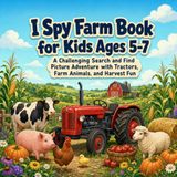 I Spy Farm Book for Kids Ages 5-7: A Challenging Search and Find Picture Adventure with Tractors, Farm Animals, and Harvest Fun
