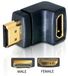 DeLOCK HDMI male > HDMI female 90° down HDMI 1.3 Zwart