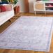 Safavieh Distressed Arizona Collection machinewasbaar en antislip tapijt, ideaal voor drukbezochte ruimtes, Arizona collectie, laagpolig, rood en ivoor, 183 x 183 cm