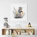 Zebra Poster / Carré Poster Enfant - 40x40 Cm