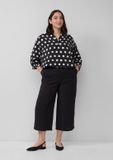 s.Oliver - Culotte structurée en mélange de viscose - Noir - Taille 52