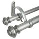 Tringle à rideaux - 86 à 72 pouces - Argent antique - Longueur réglable