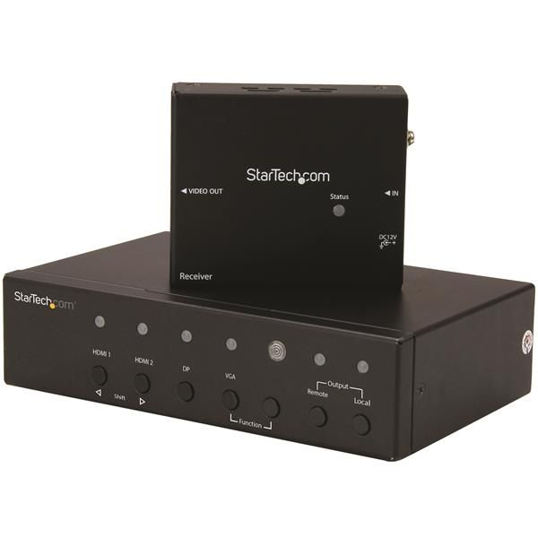 StarTech.com Multi-Input HDBaseT Extender - DP, VGA, HDMI over CAT5/CAT6 - 4K