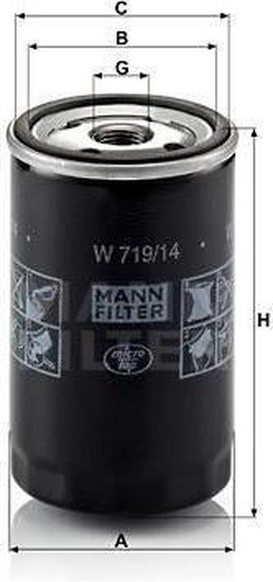 MANN-FILTER W 719/14 Oliefilter