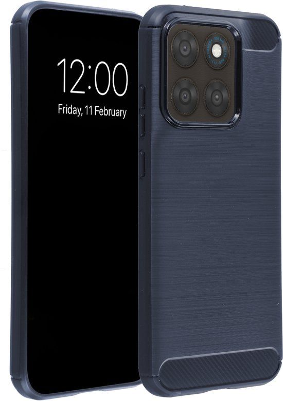 imoshion Brushed Backcover voor de Motorola Moto G77 - Donkerblauw
