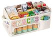 Omgoods - Grand organisateur de collations pour comptoir avec 6 compartiments, beige