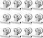 LELADY 12 Clips magnétiques 31 mm - Pinces magnétiques fortes - Pour tableau blanc et réfrigérateur - Argent