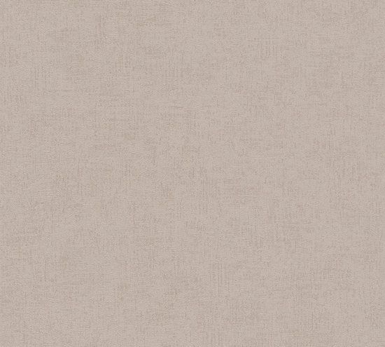 A.S. Création Titanium 3 Structuur Behang Glinstereffect Beige Crème Vliesbehang 53 cm x 1005 cm