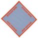 Fisura Originele "Bon Voyage" dames halsdoek pied-de-poule blauw oranje pied-de-poule halsdoek 70 cm x 70 cm cadeau voor dames