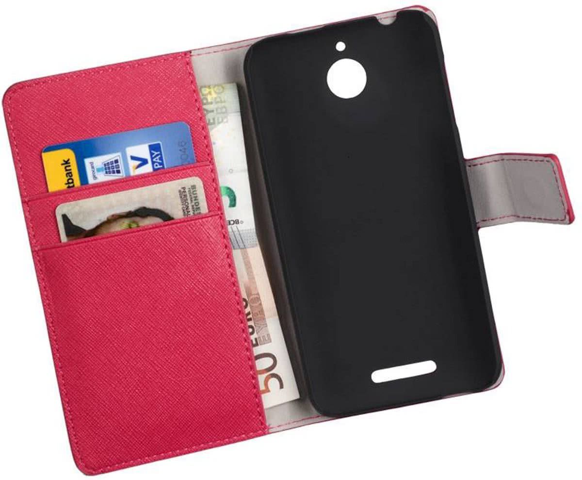 LELYCASE HC Bookcase Roze HTC Desire 510 Flip case Wallet Telefoonhoesjes