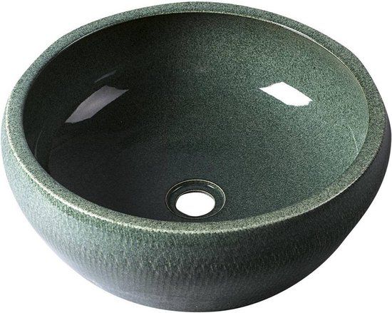 Sapho Priori Rond - Waskom - 42 cm - Groen - Keramiek