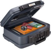 Brihard Portable Fire Chest 2117N - Brandwerende Documentenbox & Waterdichte Safe - UL 72 Gecertificeerd 30 Min - Mechanisch Cijferslot - Geldkistje & Reiskluis - Zwart
