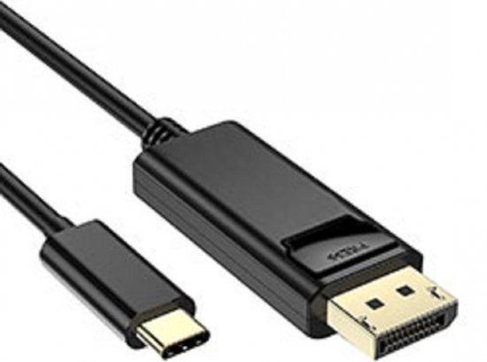 DLH DY-TU4148B video kabel adapter 1,8 m USB Type-C DisplayPort Zwart