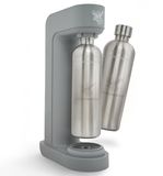 Luckymoose Infinity Bruiswatertoestel met 2x 1,25L RVS Drinkfles Zilver - Grijs