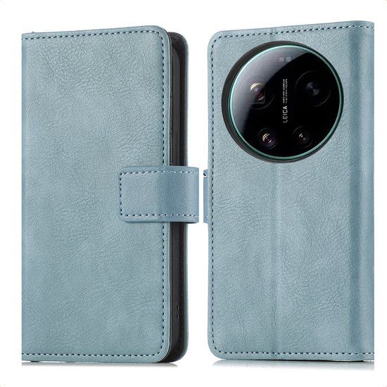 imoshion Hoesje - Geschikt voor Xiaomi 17 Ultra - Luxe Bookcase - Lichtblauw