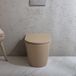 Hudson Reed Elements Cuvette WC ronde à poser - Abattant à fermeture douce – Design moderne - Beige