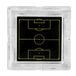 Borussia Dortmund BVB-asbak van glas, 7,5 x 7,5 x 5 cm, zwart/geel