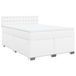 VidaXL Boxspringbed met matras, wit, 140x200 cm, kunstleer