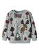 NAME IT Sweatshirt chocoladebruin / lichtgrijs / donkergrijs / wit
