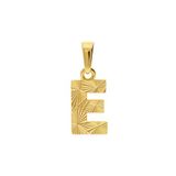 Lucardi Dames 14 karaat geelgouden letterhanger E