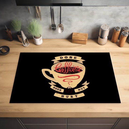 KitchenYeah® Inductie beschermer 81x52 cm - Koffie - Vintage