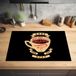 Merkloos KitchenYeah® Inductie beschermer 81x52 cm - Koffie - Vintage