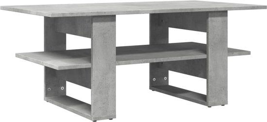 vidaXL Salontafel - 102x55x42 cm - Hout - Betongrijs