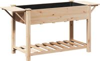 vidaXL Plantenbak Beige 155 x 59 x 76,5 cm Massief Vurenhout