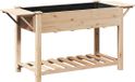 vidaXL Plantenbak Beige 155 x 59 x 76,5 cm Massief Vurenhout